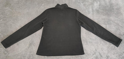 Vintage The North Face Plain Black Half Zip Fleece Pullover Jacket Women Medium