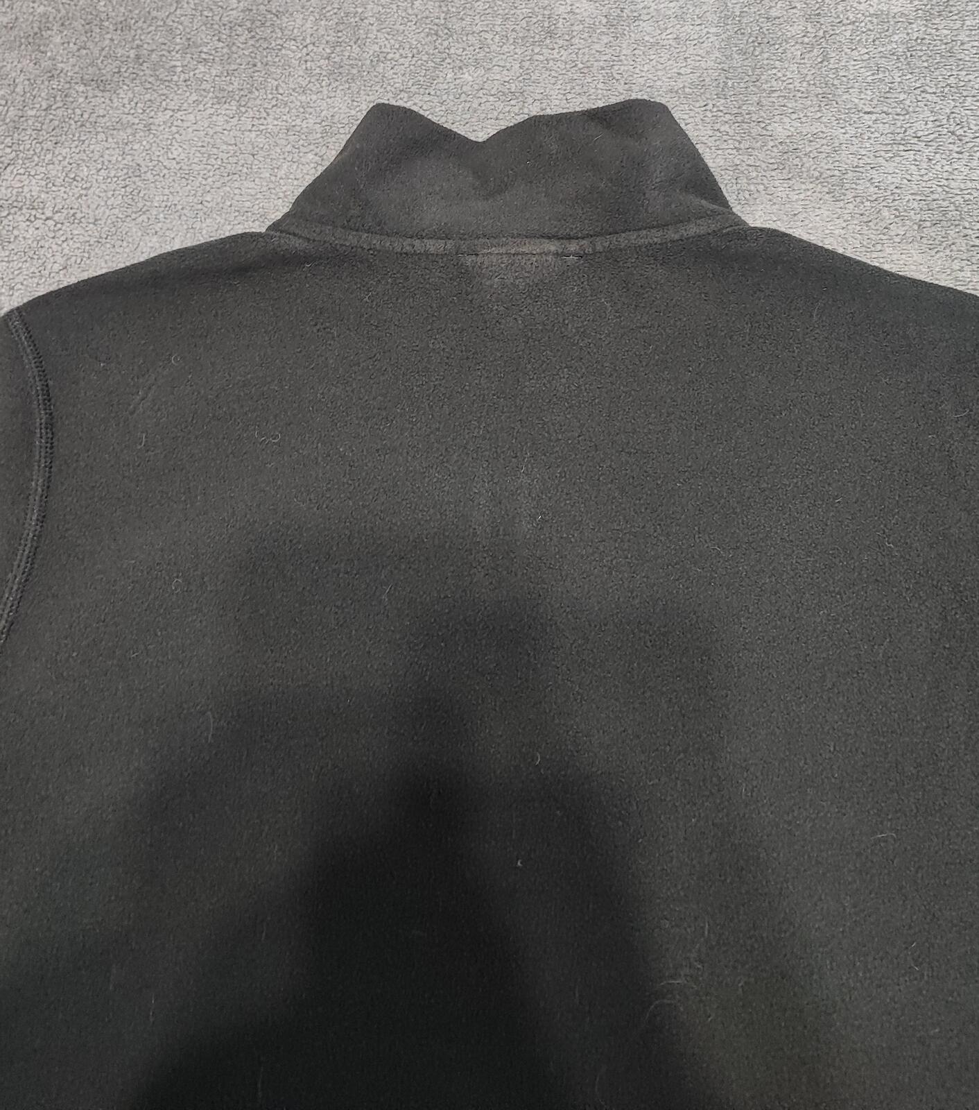 Vintage The North Face Plain Black Half Zip Fleece Pullover Jacket Women Medium