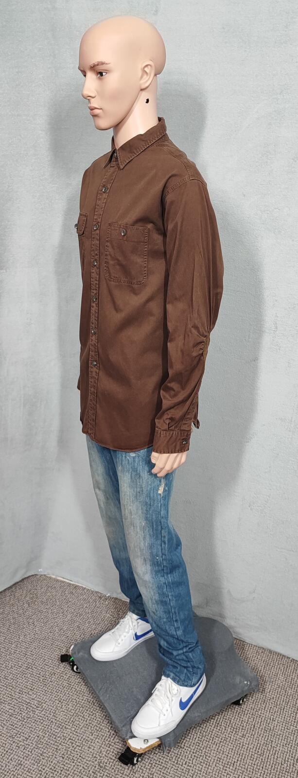 Vintage Polo Ralph Lauren Utility Long Sleeve Shirt Faded Brown Men's Size XL