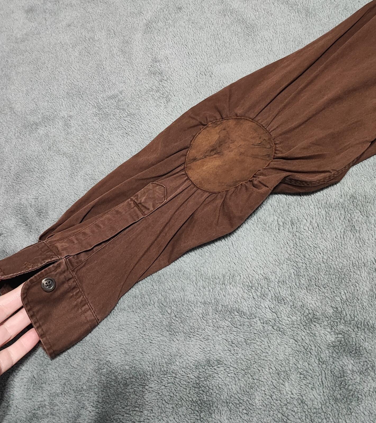 Vintage Polo Ralph Lauren Utility Long Sleeve Shirt Faded Brown Men's Size XL