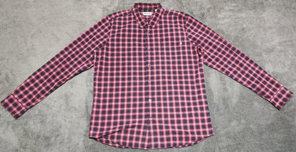 Vintage Timberland Plaid Long Sleeve Western Pearl Snap Shirt Men Size Medium