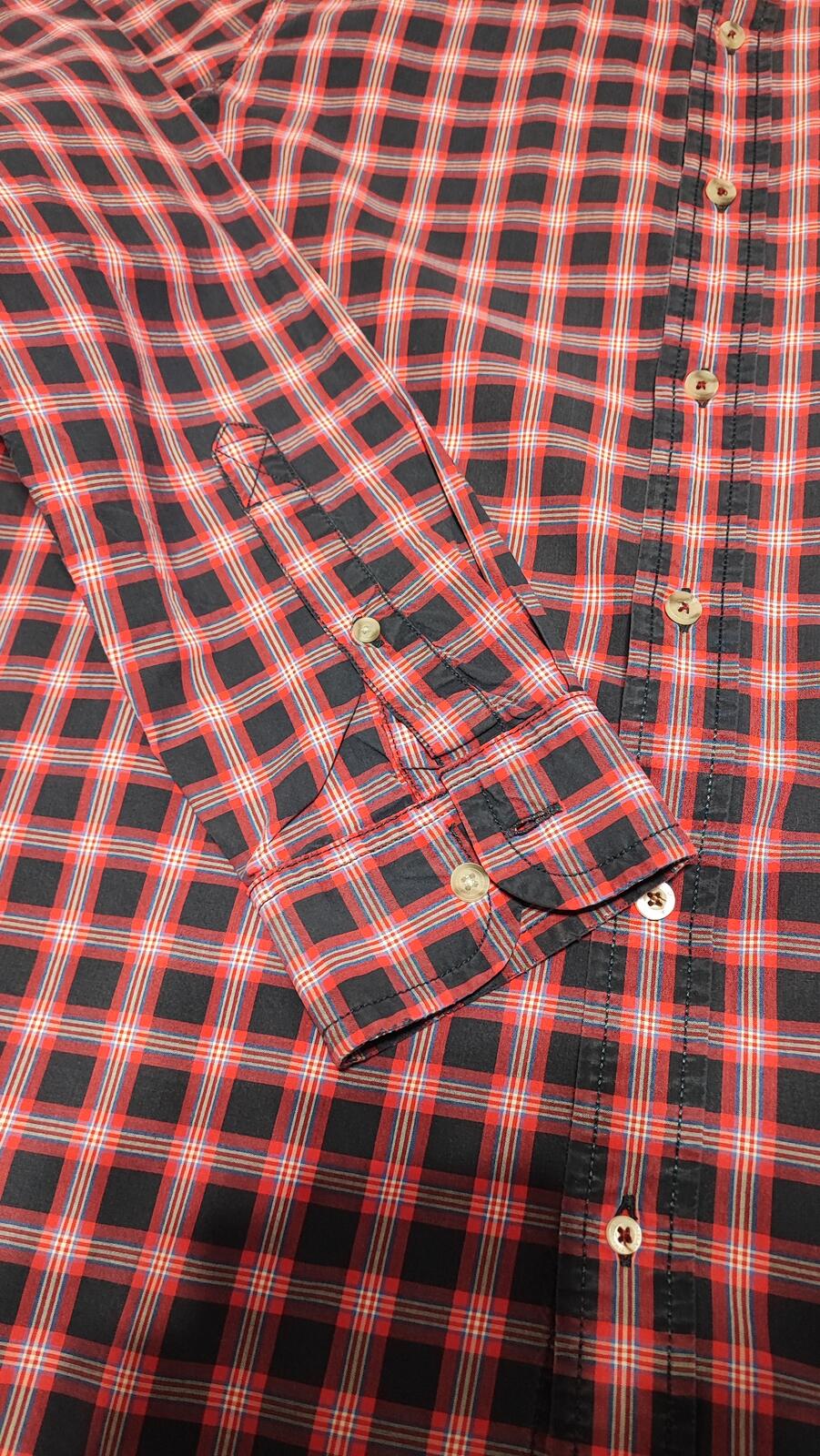 Vintage Timberland Plaid Long Sleeve Western Pearl Snap Shirt Men Size Medium