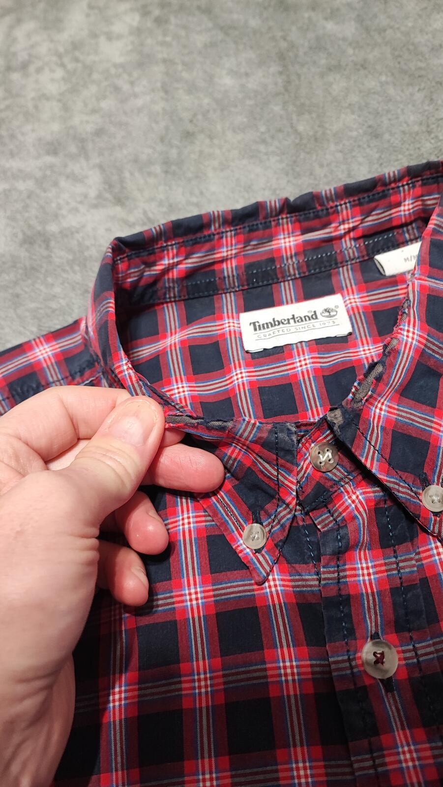 Vintage Timberland Plaid Long Sleeve Western Pearl Snap Shirt Men Size Medium