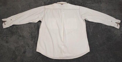 Vintage Timberland Off White Long Sleeve Western Pearl Snap Shirt Men Size XL