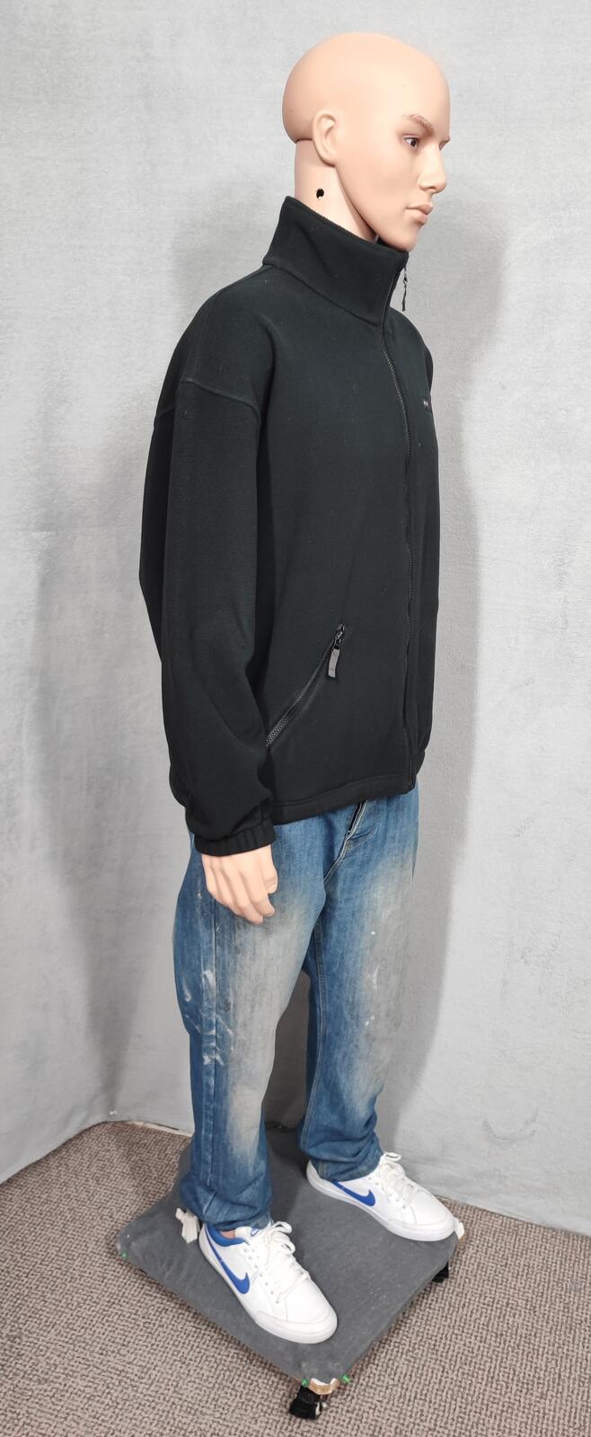 Vintage Helly Hansen Plain Faded Black Polartec Fleece Jacket Men Size XXL