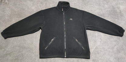 Vintage Helly Hansen Plain Faded Black Polartec Fleece Jacket Men Size XXL