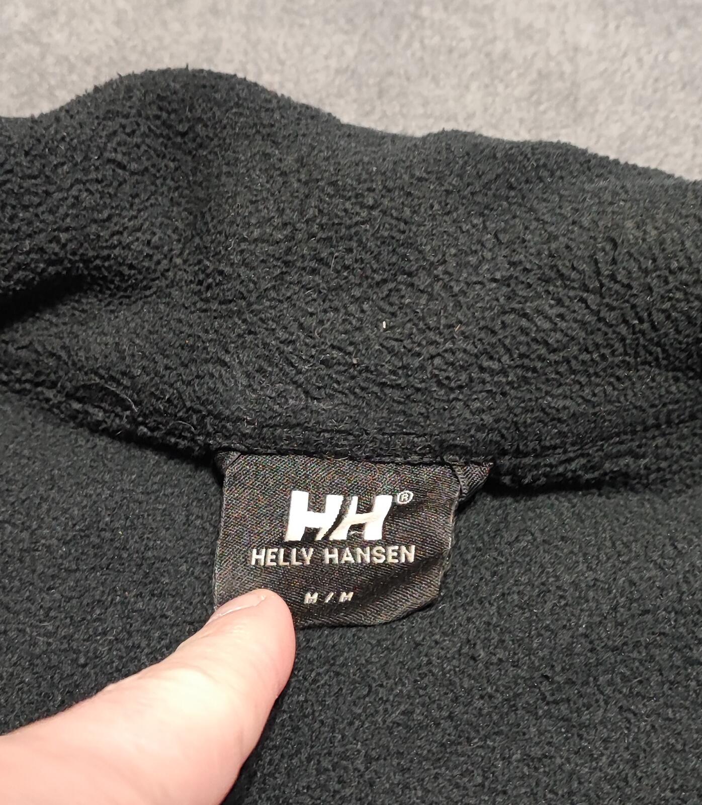 Vintage Helly Hansen Plain Faded Black Polartec Fleece Jacket Men Size XXL
