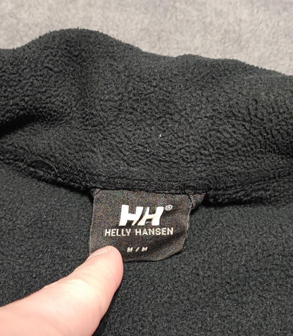 Vintage Helly Hansen Plain Faded Black Polartec Fleece Jacket Men Size XXL
