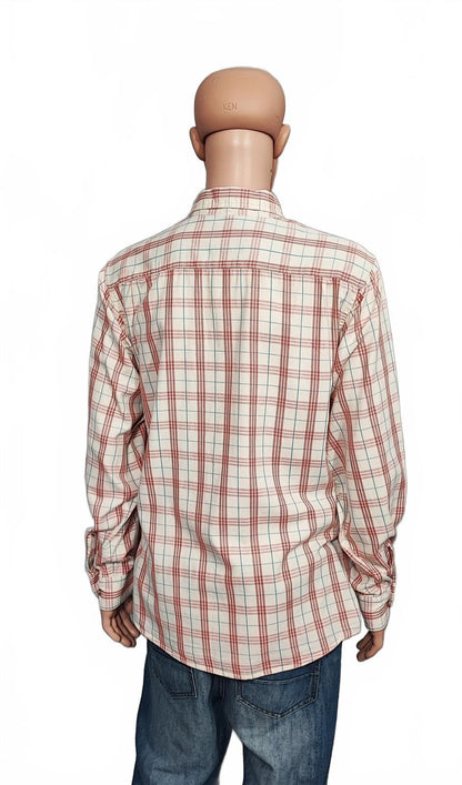 Vintage Wrangler Checked Long Sleeve Shirt Western Plaid Red Men's Size XL