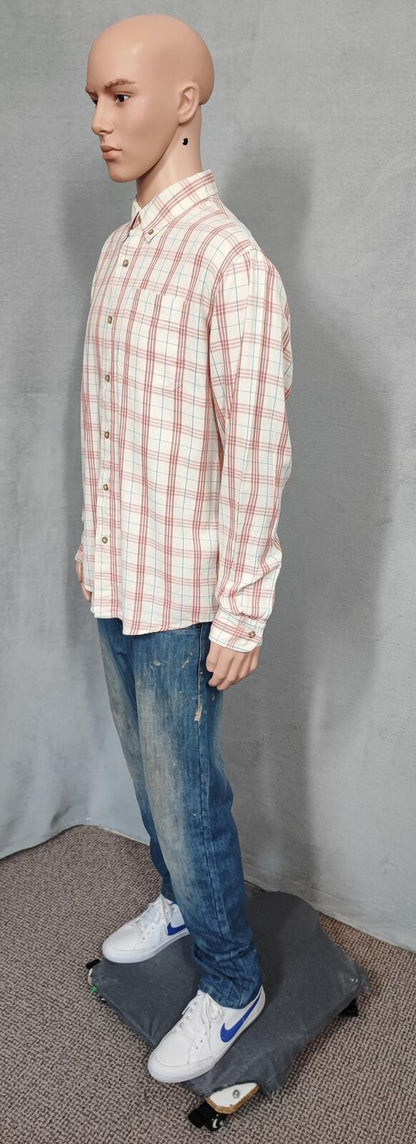 Vintage Wrangler Checked Long Sleeve Shirt Western Plaid Red Men's Size XL
