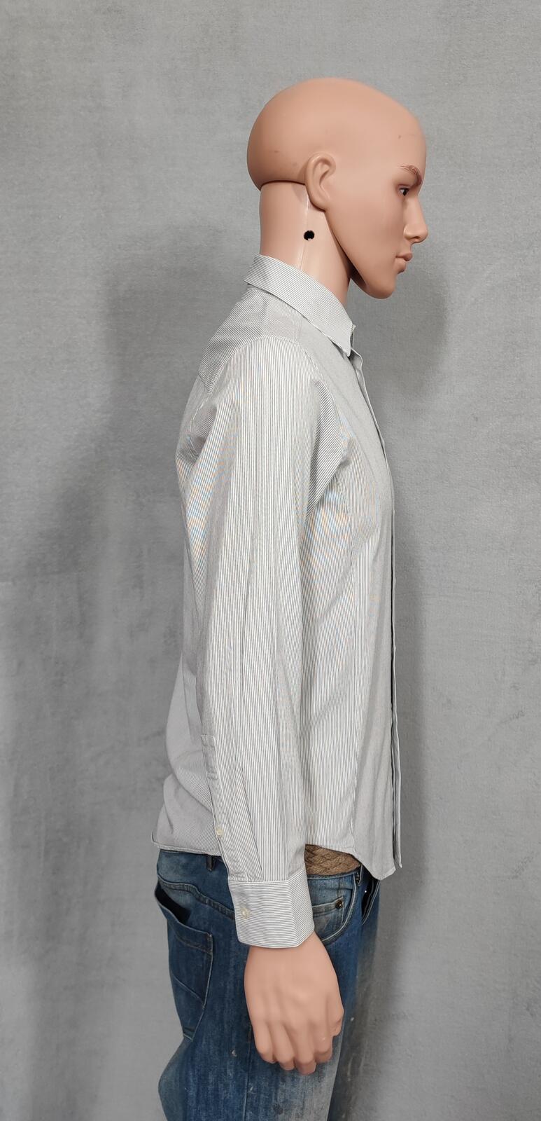 Vintage Calvin Klein Plain Long Sleeve Shirt Grey Men's Size Small S