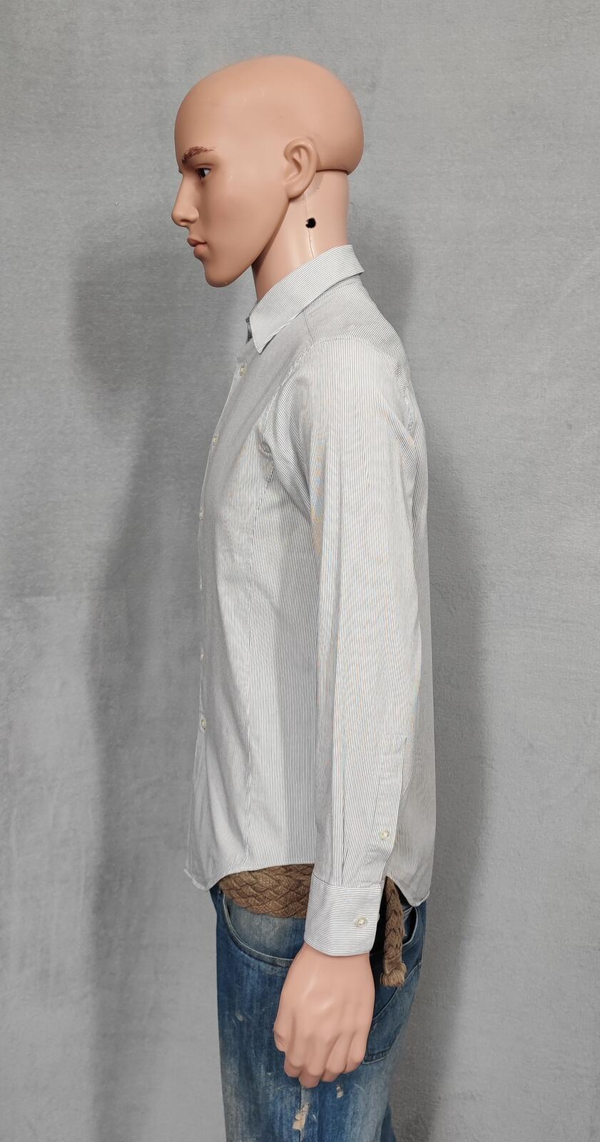 Vintage Calvin Klein Plain Long Sleeve Shirt Grey Men's Size Small S