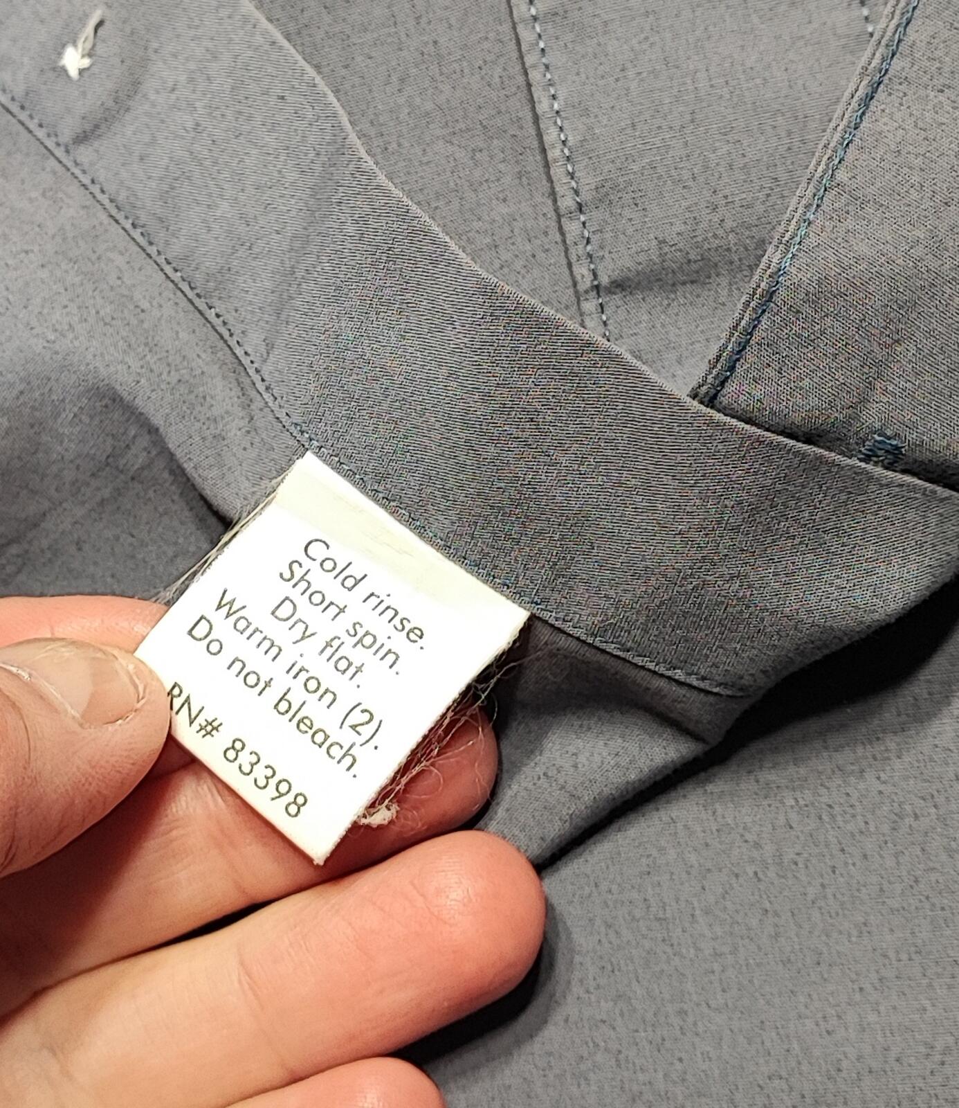 Vintage Calvin Klein Striped Shirt Medium Grey White Cotton Long Sleeve Y2K 90s
