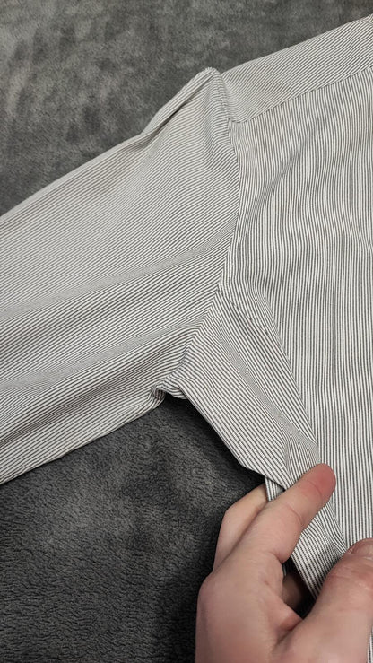 Vintage Calvin Klein Plain Long Sleeve Shirt Grey Men's Size Small S