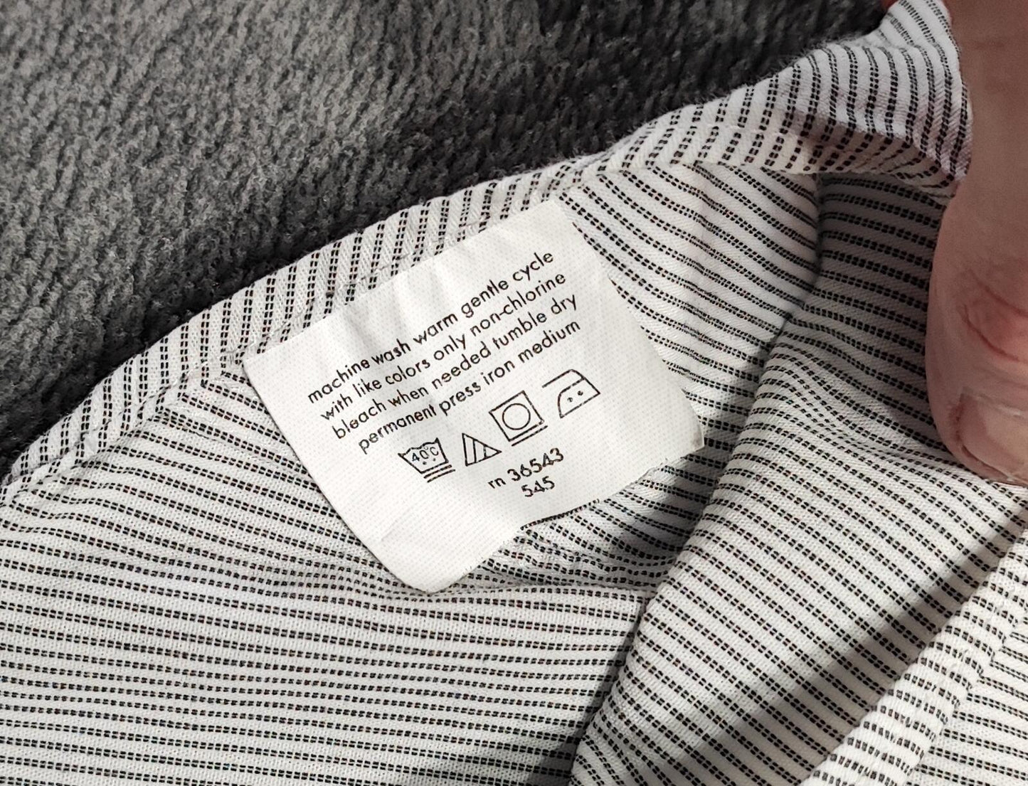 Vintage Calvin Klein Plain Long Sleeve Shirt Grey Men's Size Small S