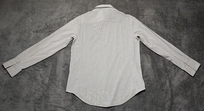 Vintage Calvin Klein Plain Long Sleeve Shirt Grey Men's Size Small S