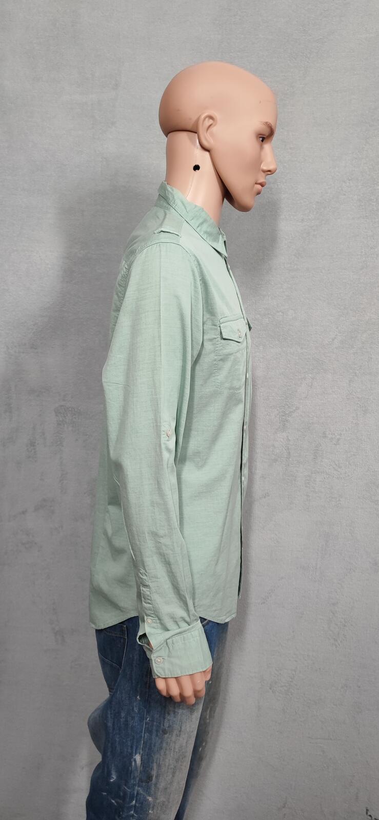 Vintage Calvin Klein Jeans Long Sleeve Shirt Sage Green Utility Men's Size M