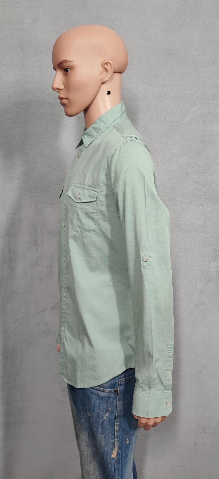 Vintage Calvin Klein Jeans Long Sleeve Shirt Sage Green Utility Men's Size M