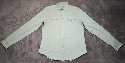 Vintage Calvin Klein Jeans Long Sleeve Shirt Sage Green Utility Men's Size M