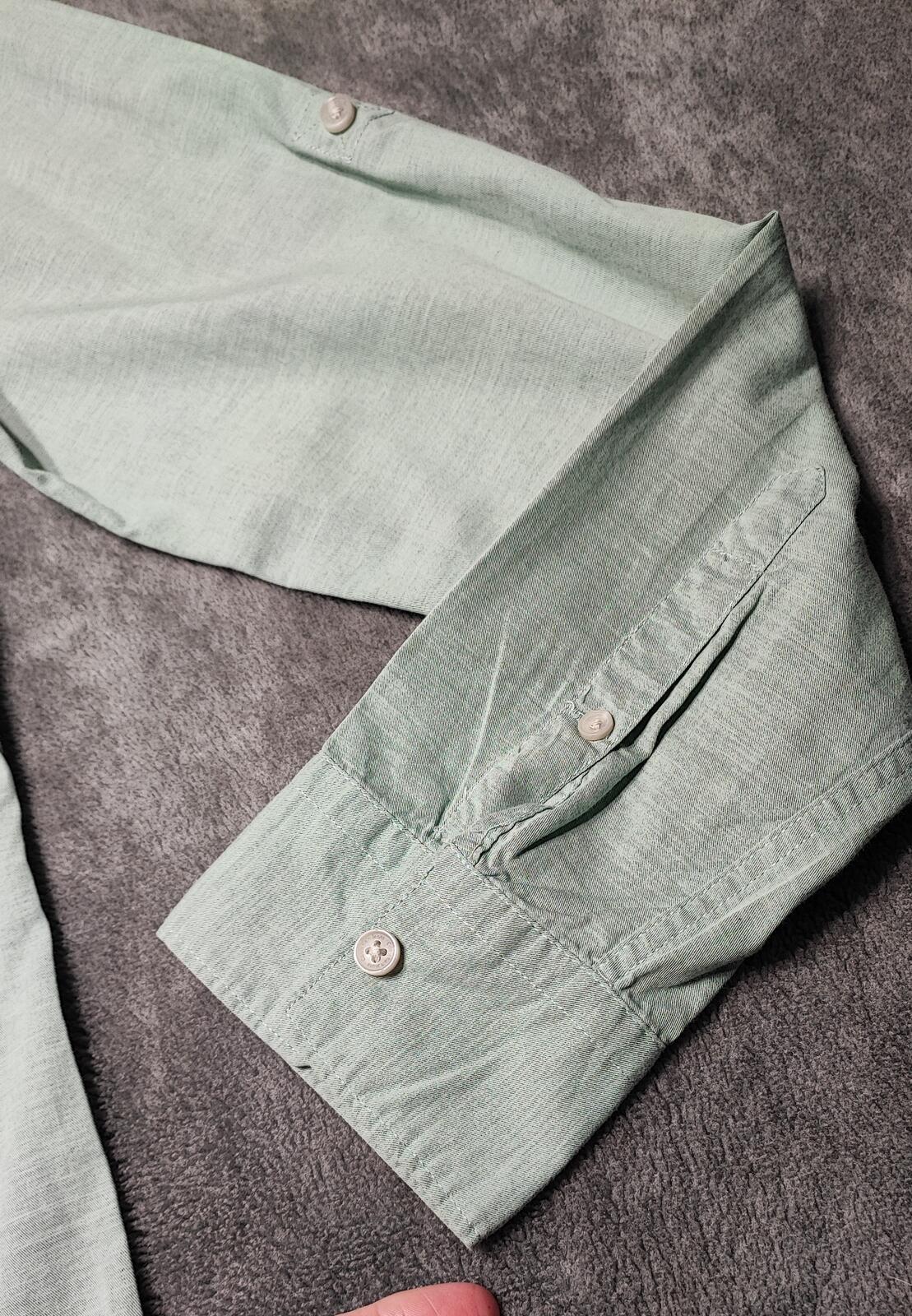 Vintage Calvin Klein Jeans Long Sleeve Shirt Sage Green Utility Men's Size M
