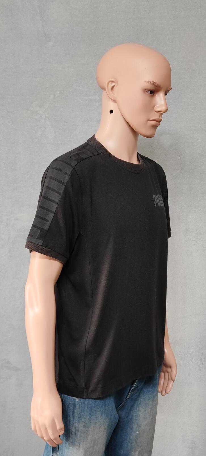 Vintage Puma Black Graphic T-Shirt Tonal Logo Retro Y2K Men's Size Large L
