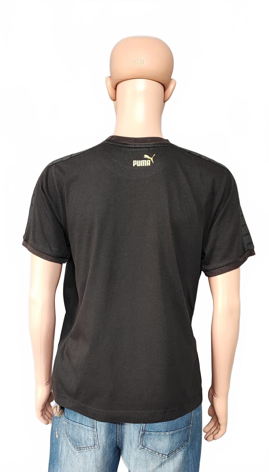 Vintage Puma Black Graphic T-Shirt Tonal Logo Retro Y2K Men's Size Large L