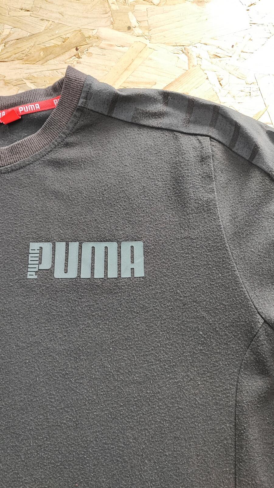Vintage Puma Black Graphic T-Shirt Tonal Logo Retro Y2K Men's Size Large L