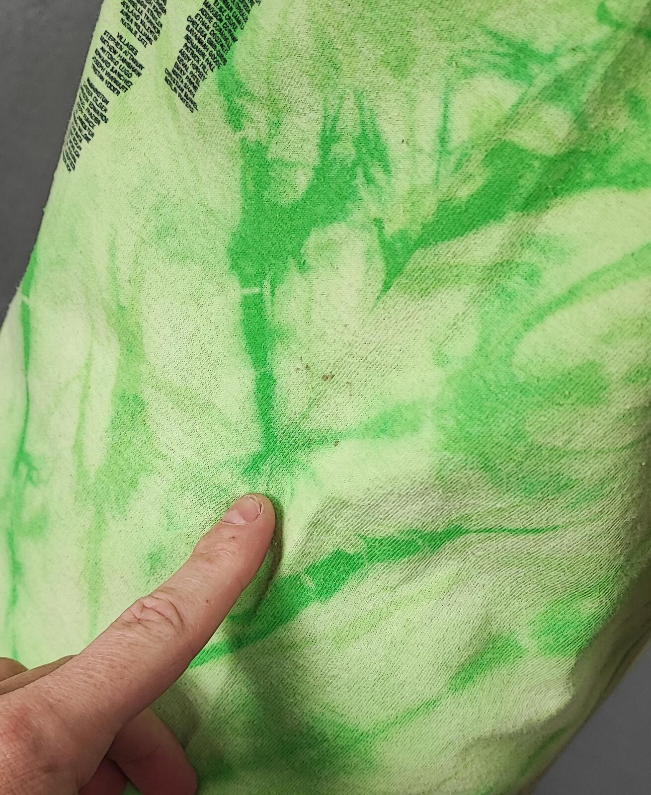 Vintage 2012 FHSAA Cross Country Tie Dye T-Shirt Neon Green Retro Men's Size M
