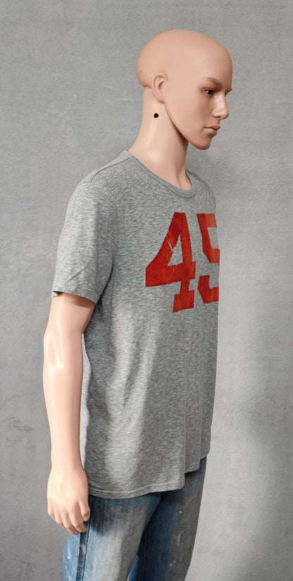 Vintage American Eagle Athletics Graphic T-Shirt Faded Blue Grey Men's Size L