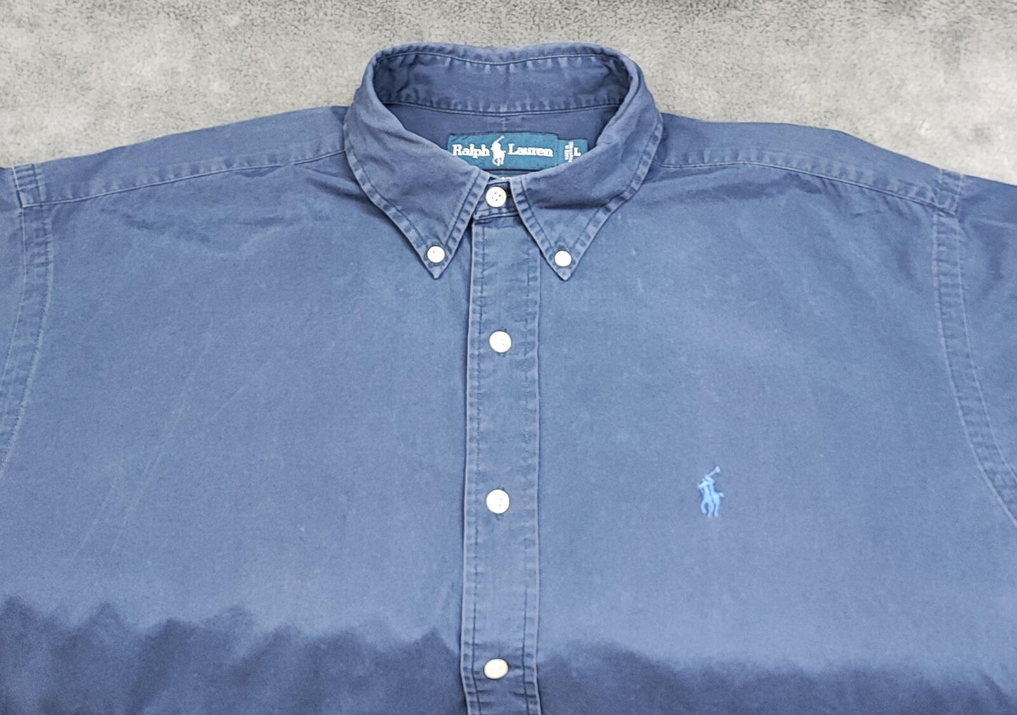 Vintage Ralph Lauren Blake Long Sleeve Shirt Faded Navy Men's Size XXL 2XL