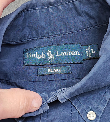 Vintage Ralph Lauren Blake Long Sleeve Shirt Faded Navy Men's Size XXL 2XL