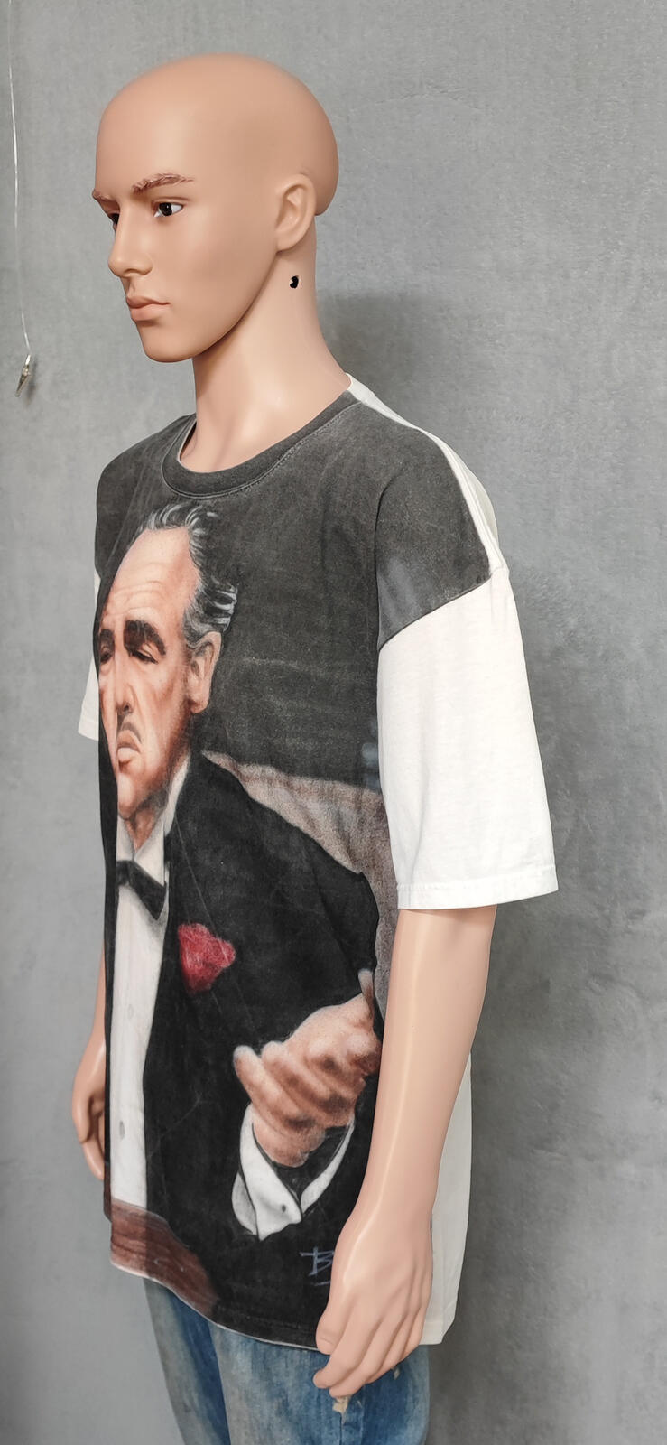 Vintage The Godfather Movie T-Shirt Monochrome All Over Print Men's Size XXL