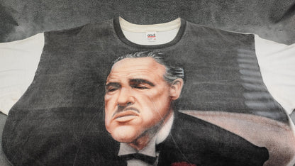 Vintage The Godfather Movie T-Shirt Monochrome All Over Print Men's Size XXL