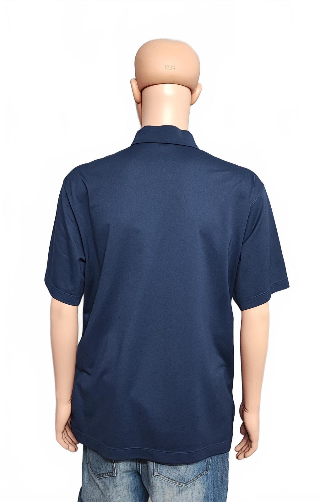 Vintage Nike Embroidered Swoosh Polo Shirt Navy Blue Retro 90s Men's Size XXL