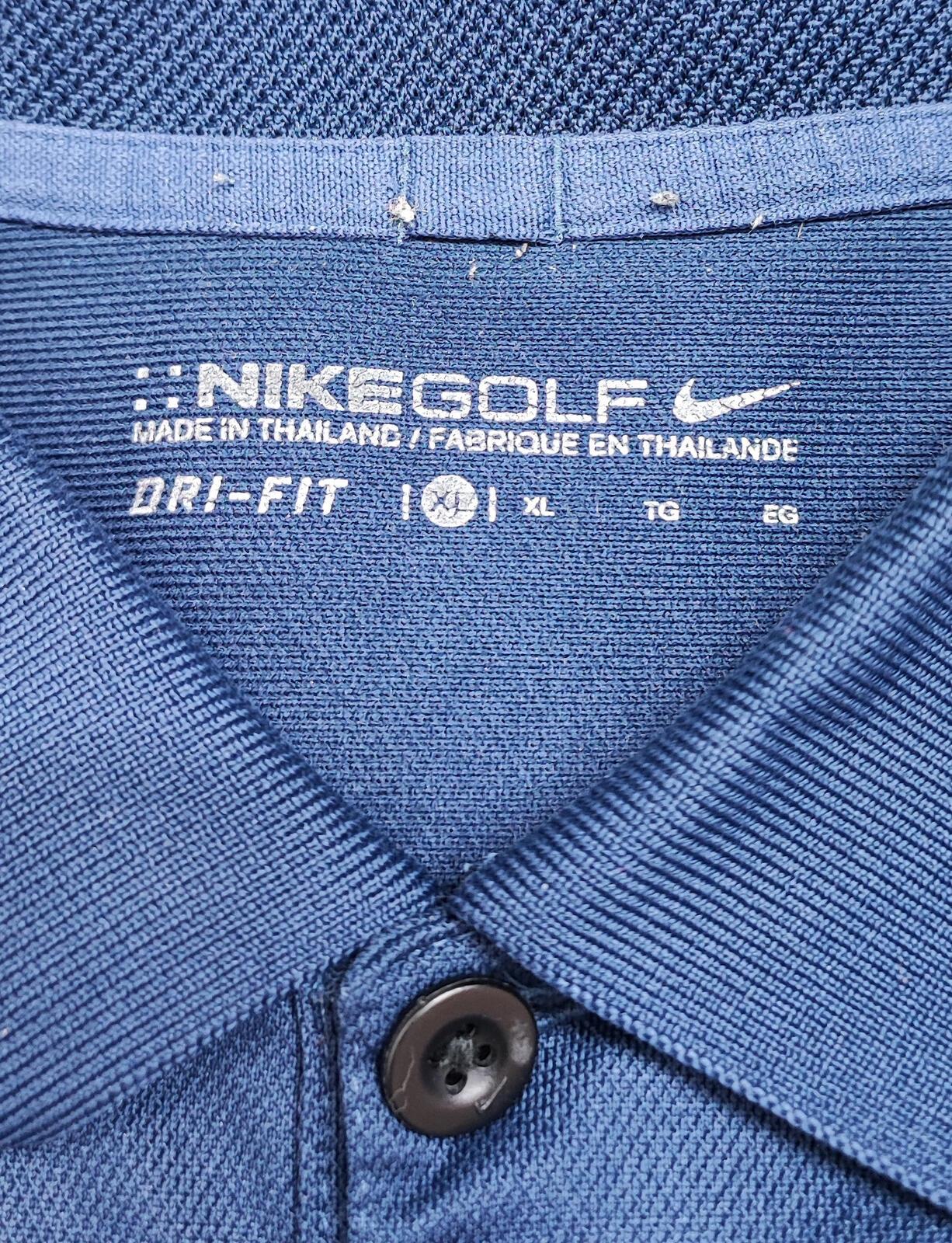 Vintage Nike Embroidered Swoosh Polo Shirt Navy Blue Retro 90s Men's Size XXL