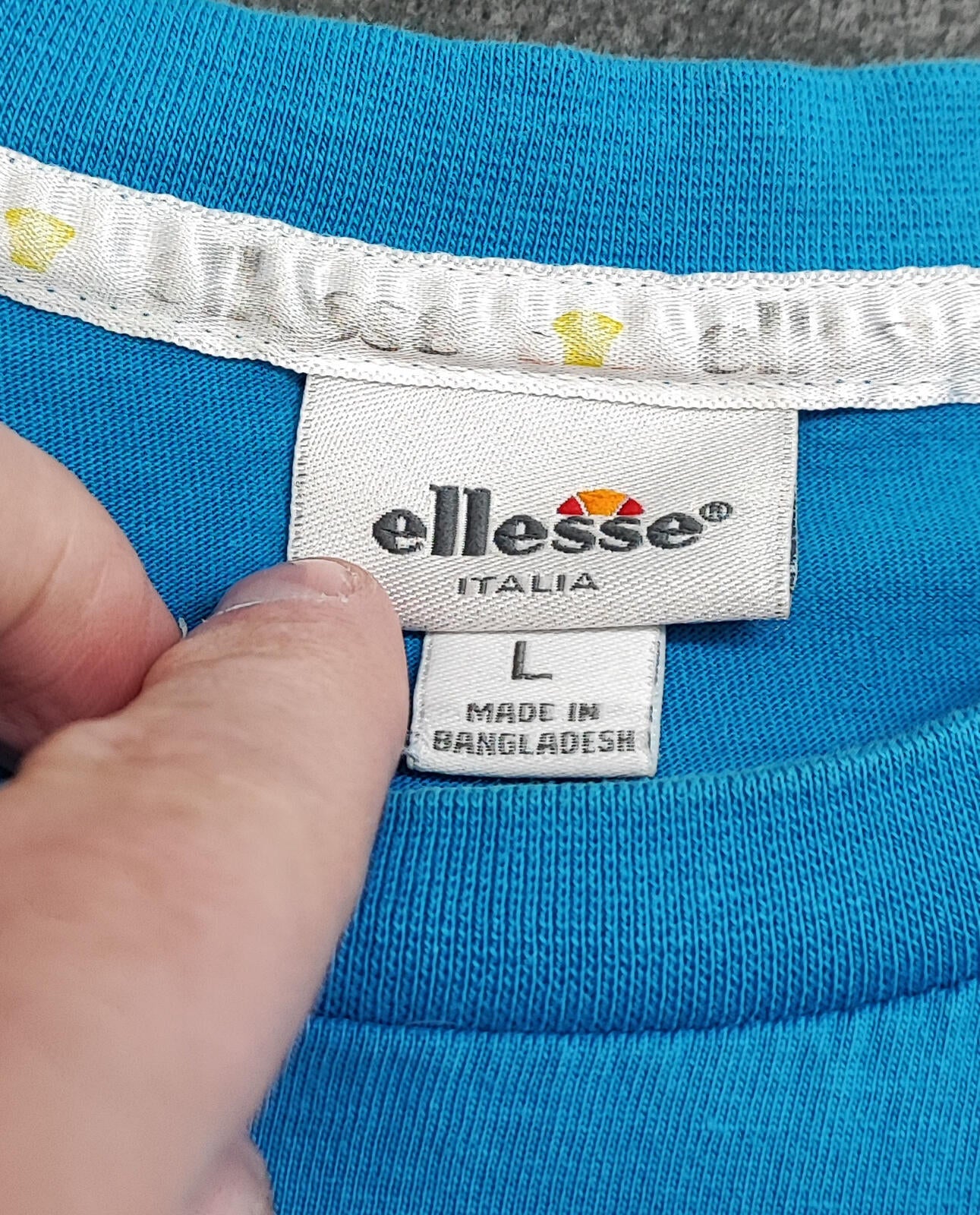 Vintage Ellesse Graphic T-Shirt Blue Retro 90s Casuals Men's Size Medium M