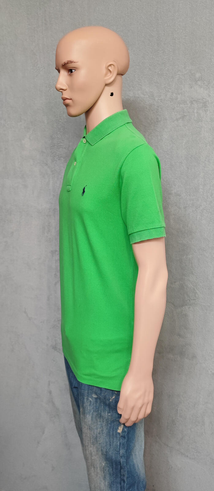 Vintage Polo Ralph Lauren Embroidered Pony Polo Shirt Green Retro 90s Men Size M