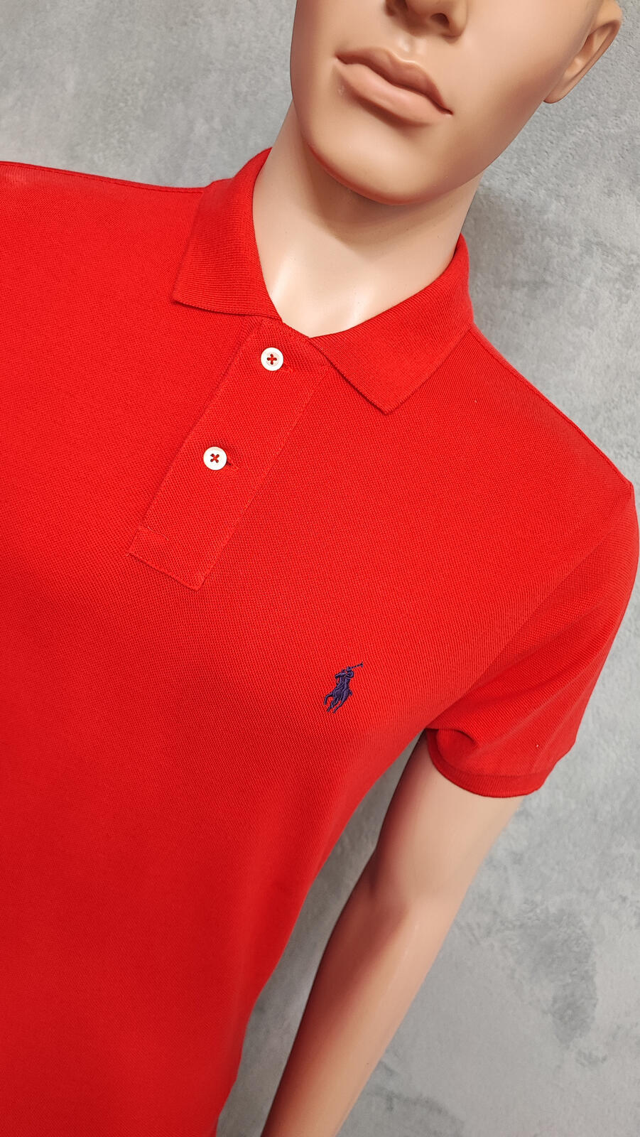 Vintage Ralph Lauren Embroidered Pony Polo Shirt Red Retro 90s Men's Size Small S