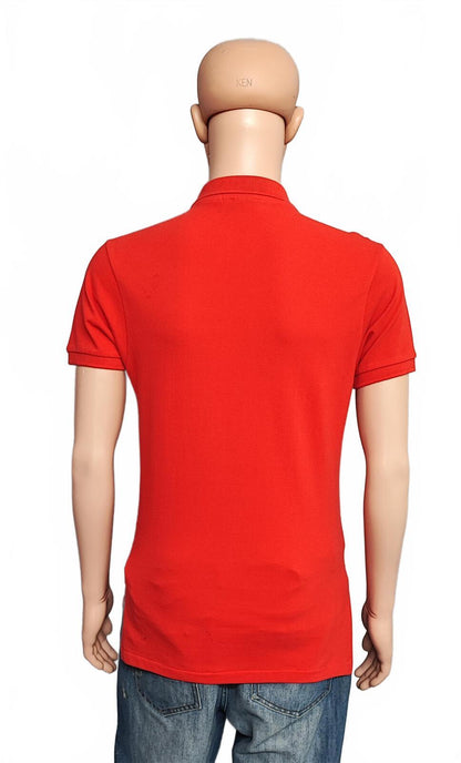 Vintage Ralph Lauren Embroidered Pony Polo Shirt Red Retro 90s Men's Size Small S