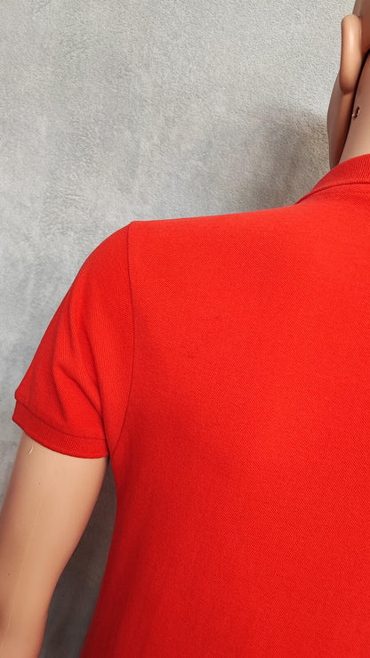 Vintage Ralph Lauren Embroidered Pony Polo Shirt Red Retro 90s Men's Size Small S