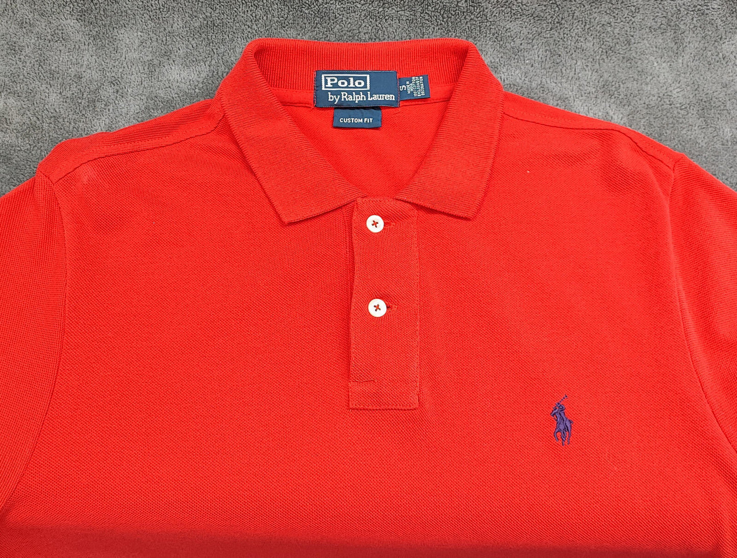 Vintage Ralph Lauren Embroidered Pony Polo Shirt Red Retro 90s Men's Size Small S