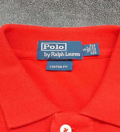 Vintage Ralph Lauren Embroidered Pony Polo Shirt Red Retro 90s Men's Size Small S