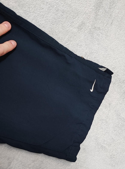 Vintage Nike Lined Plain Navy Blue Swoosh Track Bottoms Women Size Large Medium