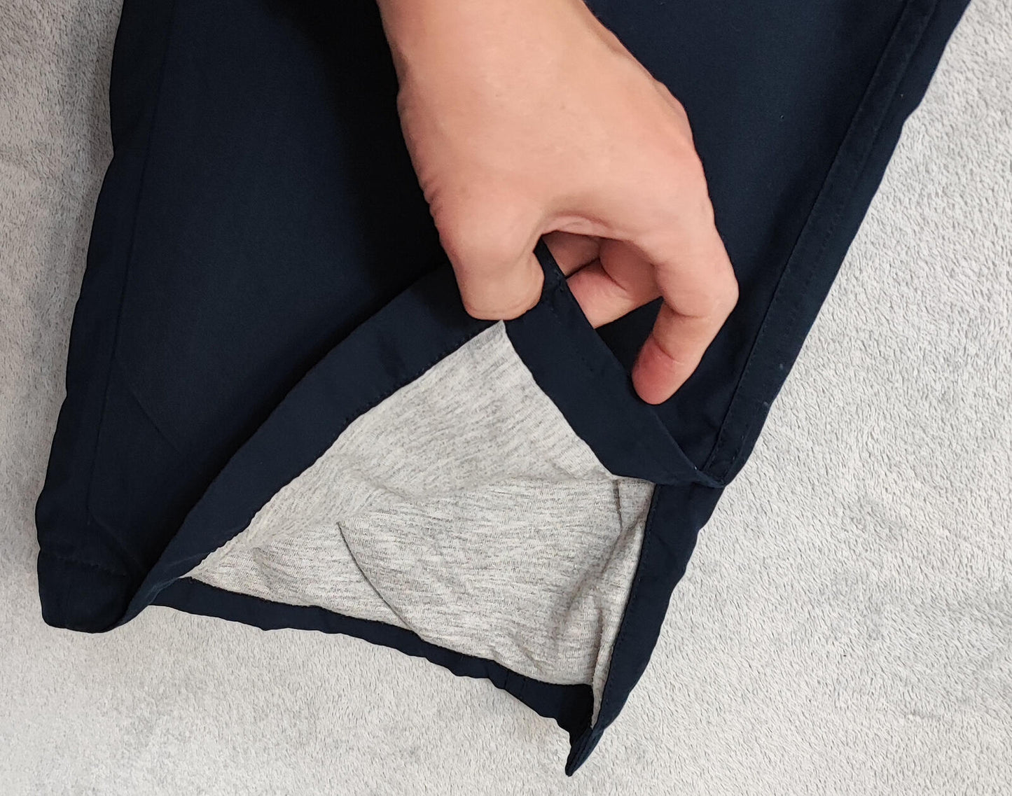 Vintage Nike Lined Plain Navy Blue Swoosh Track Bottoms Women Size Large Medium