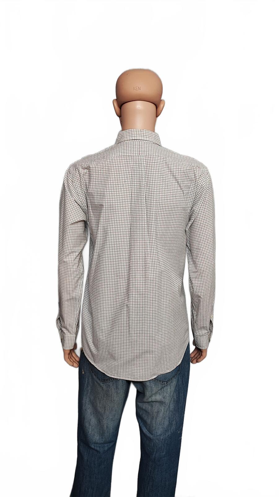 Vintage Polo Ralph Lauren Checked Long Sleeve Plaid Casual Shirt White Men's XL