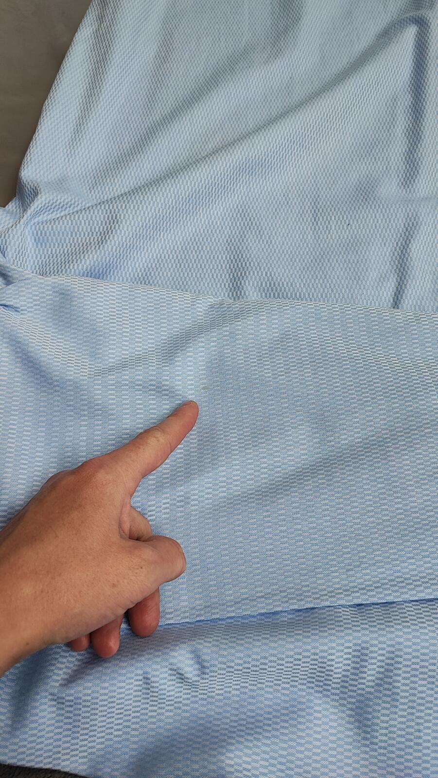 Vintage Calvin Klein Textured Long Sleeve Shirt Light Blue Men's Size Large L