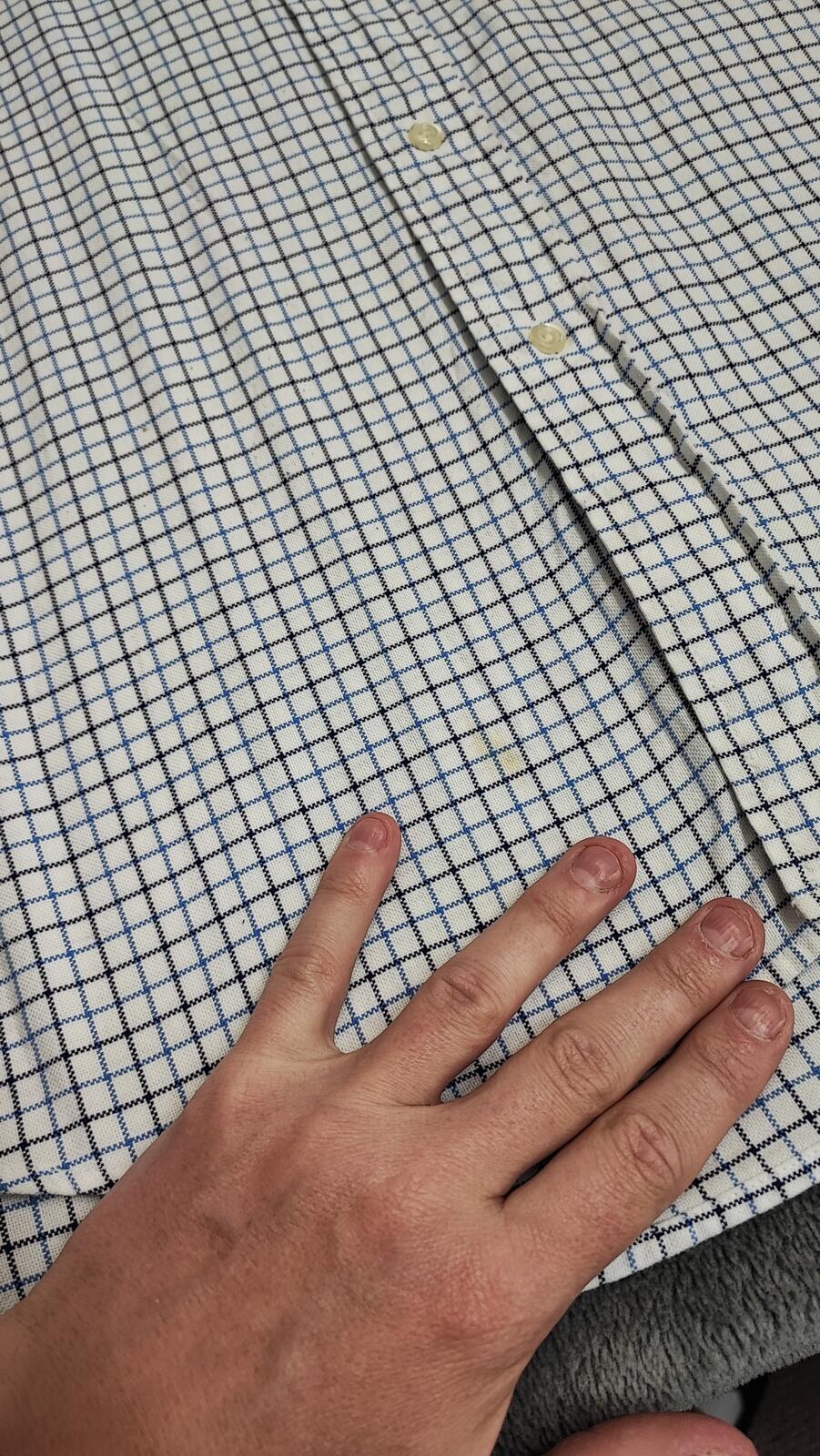 Vintage Tommy Hilfiger Checked Long Sleeve Shirt Blue White Men's Size XXL