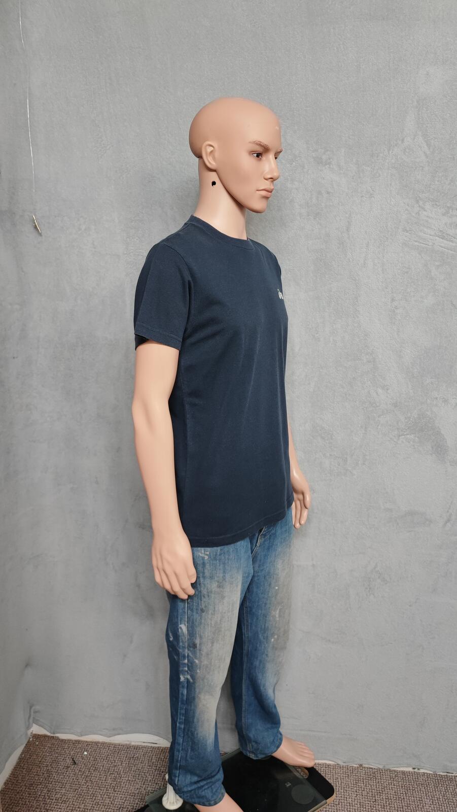 Vintage Asics 90s Gold Tag T-Shirt Faded Navy Blue Retro Men's Size Medium M
