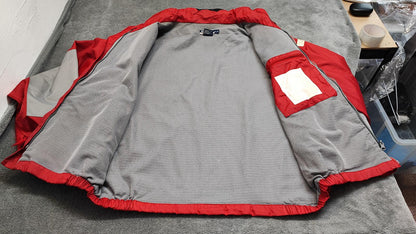 Vintage Nautica Competition Sailing Jacket Red Black Colour Block Men Size 3XL