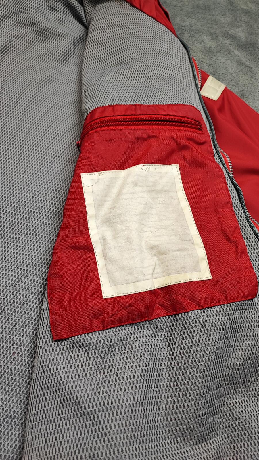 Vintage Nautica Competition Sailing Jacket Red Black Colour Block Men Size 3XL